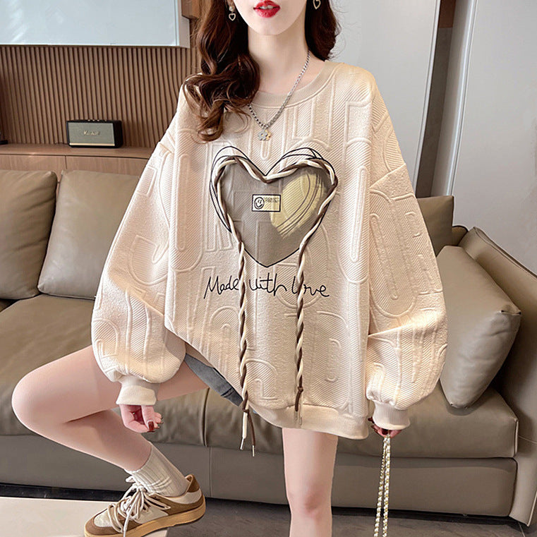 Korean Style Heart Design Hoodie