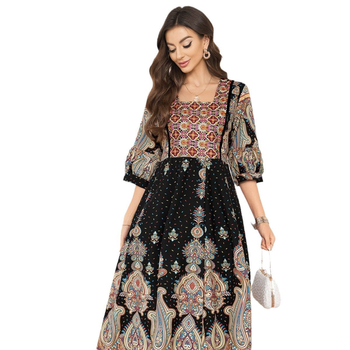 Fashion Personalized Ethnic Style Embroidered Dress Women