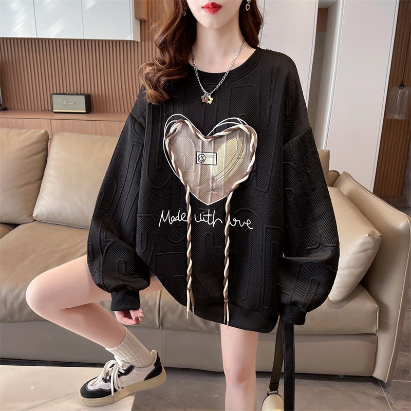 Korean Style Heart Design Hoodie