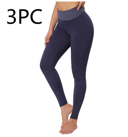 Plaid Leggings Fitness Gym Pants Seamless High Waist Breathable Leggings