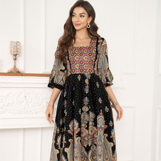 Fashion Personalized Ethnic Style Embroidered Dress Women