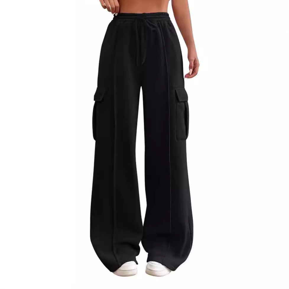 Drawstring Elastic Waist Tooling Sweatpants