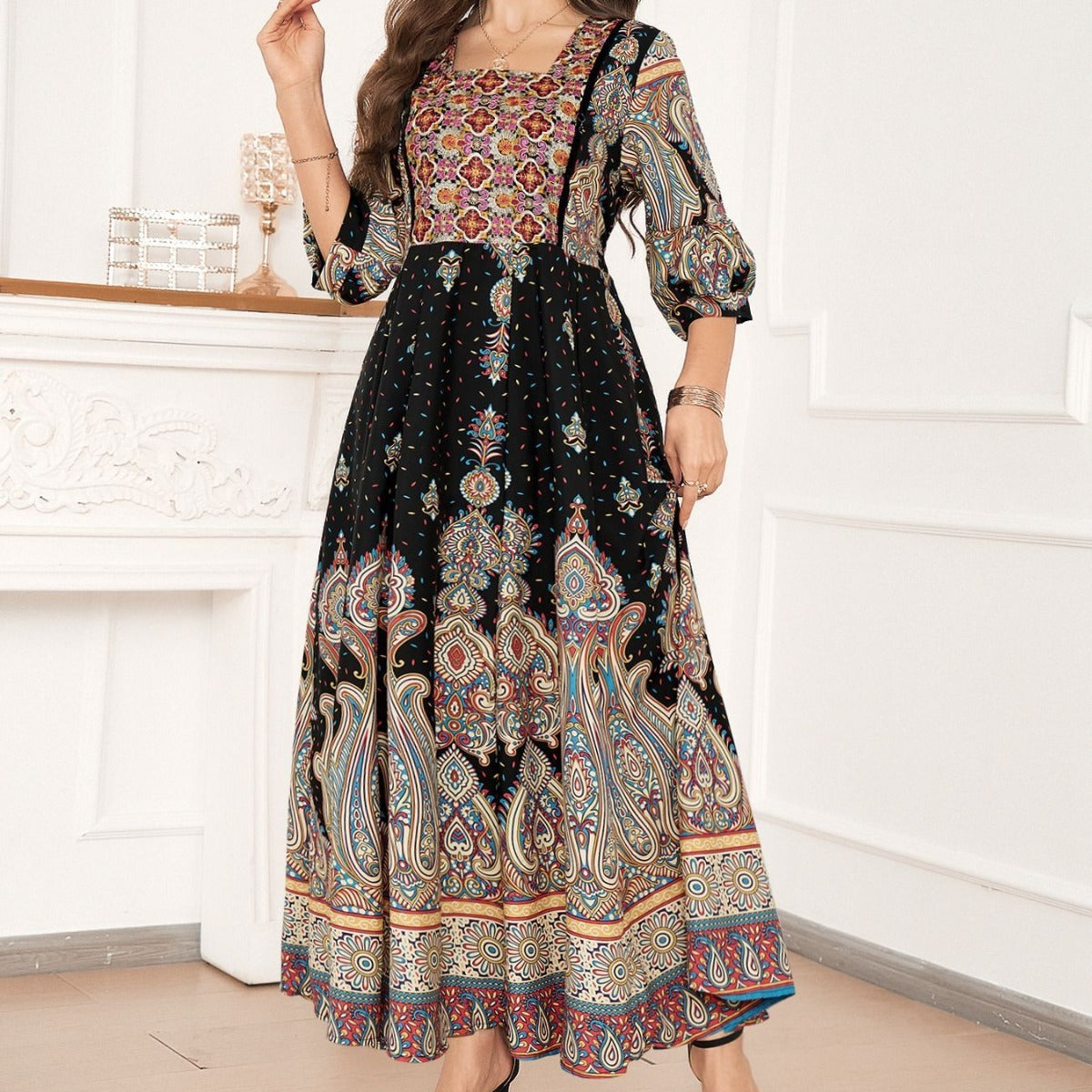 Fashion Personalized Ethnic Style Embroidered Dress Women