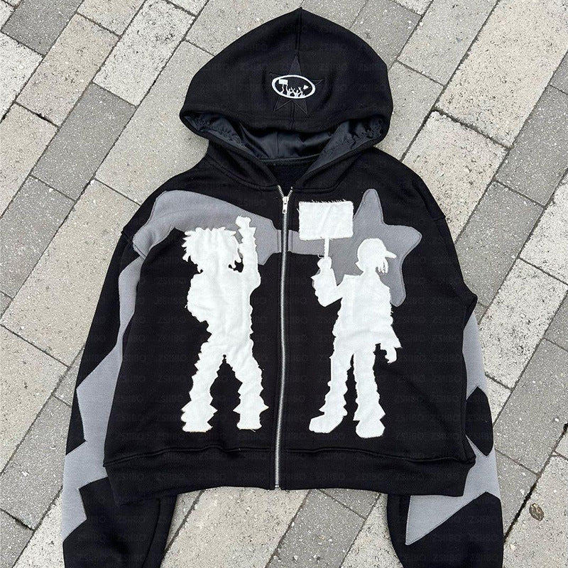 Y2g Personality Hip Hop Style Hoodie Cardigan