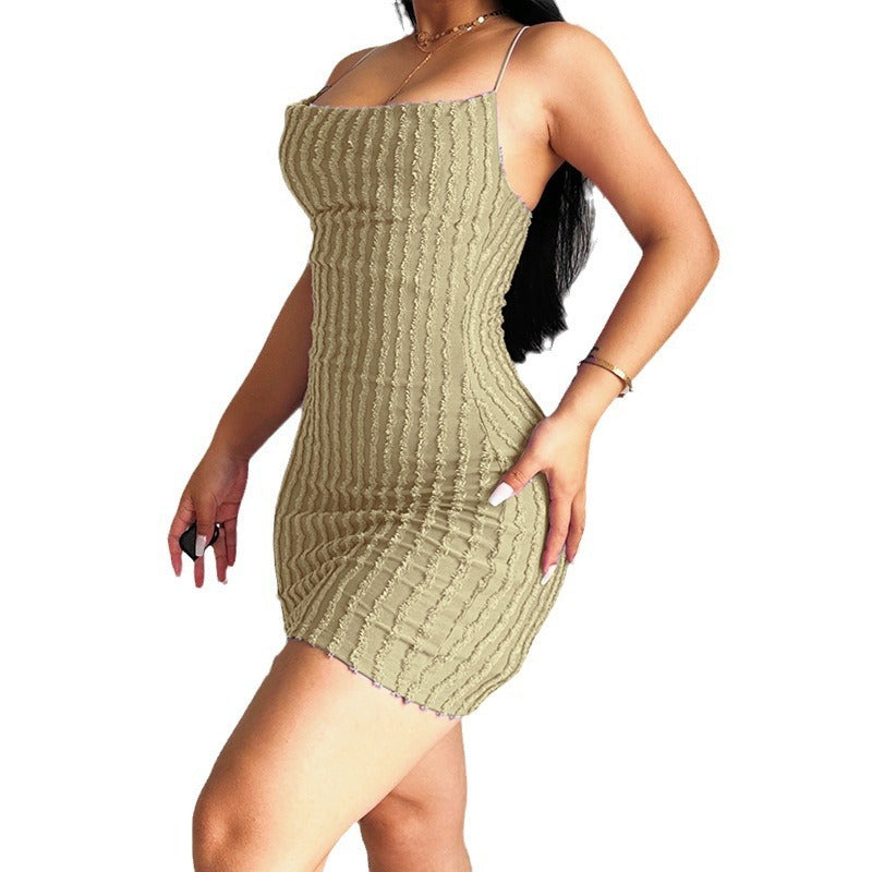 Summer New Hot Girl Slim-fit Hip-wrapped Short Dress Women