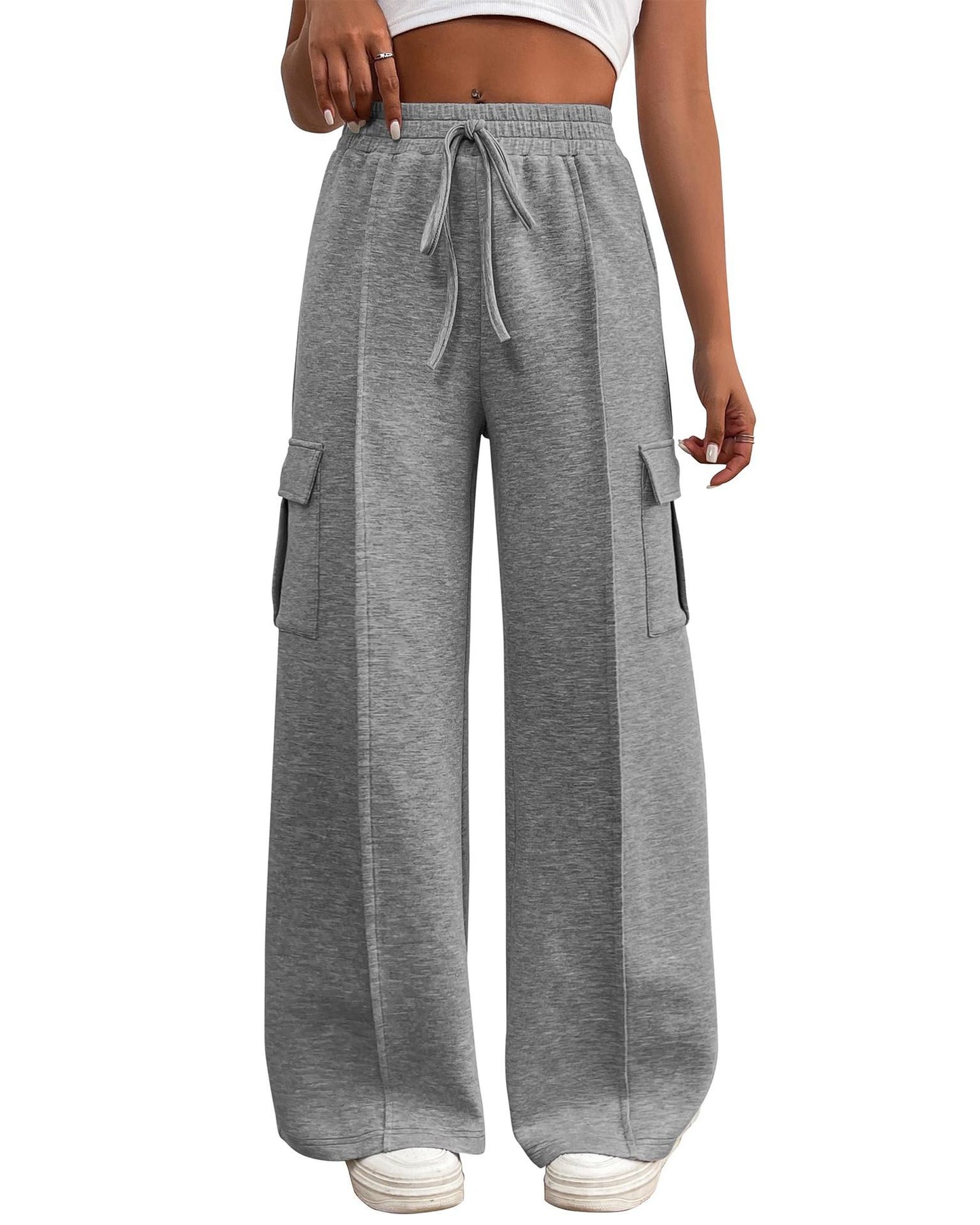 Drawstring Elastic Waist Tooling Sweatpants