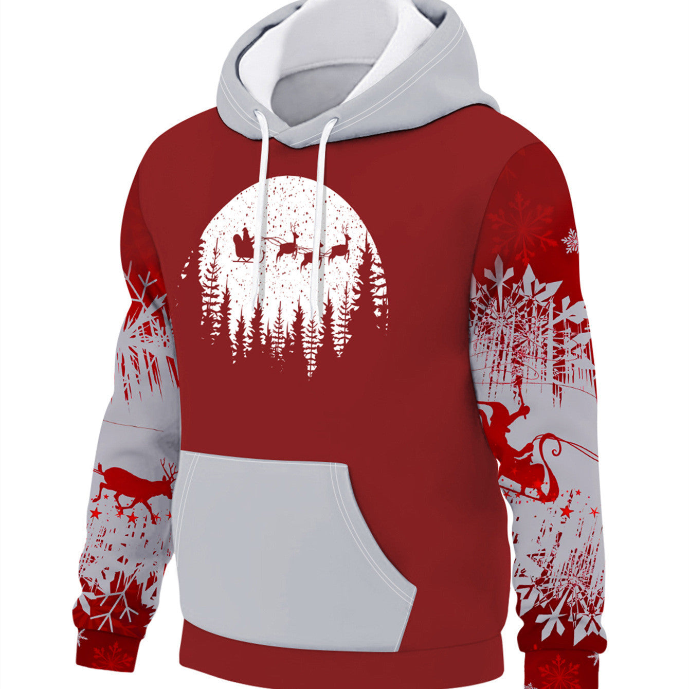 Men's Fashion Wear Hoodie Christmas Digital Printing