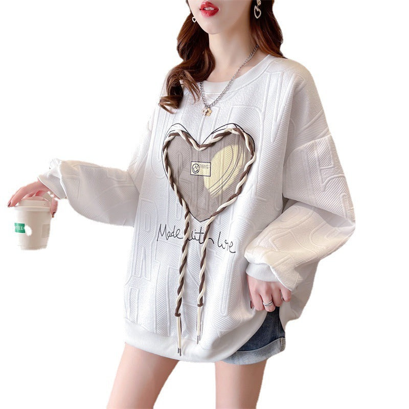 Korean Style Heart Design Hoodie