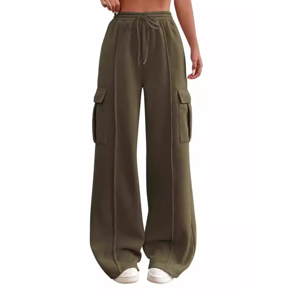 Drawstring Elastic Waist Tooling Sweatpants