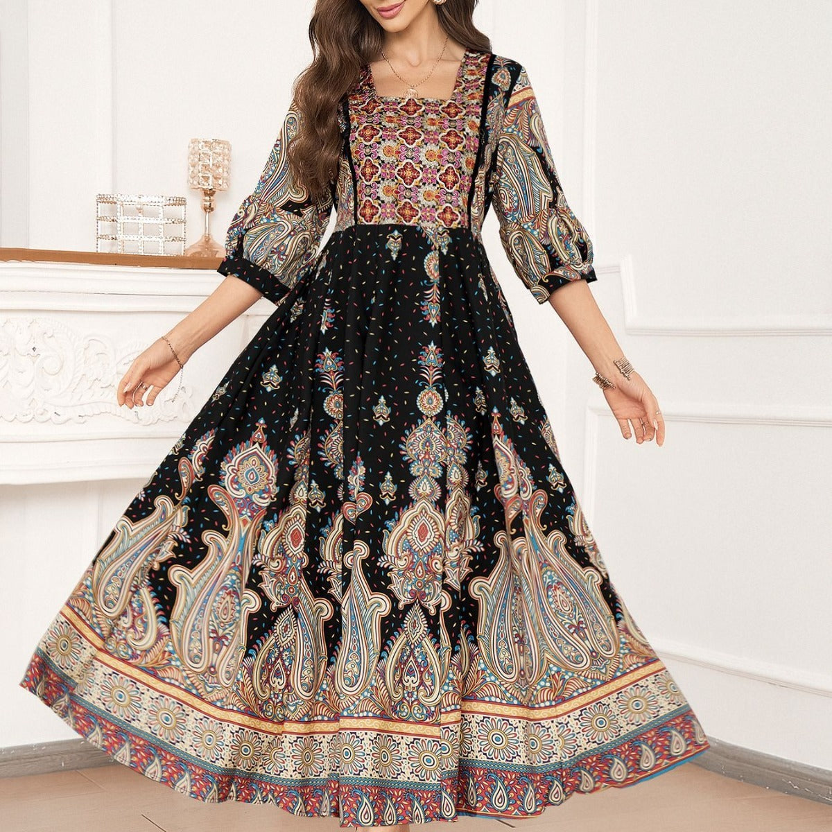 Fashion Personalized Ethnic Style Embroidered Dress Women