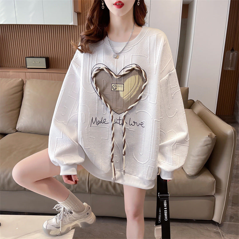 Korean Style Heart Design Hoodie