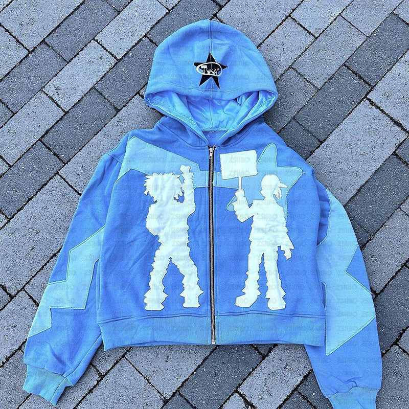 Y2g Personality Hip Hop Style Hoodie Cardigan