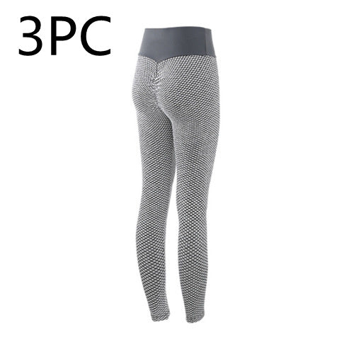 Plaid Leggings Fitness Gym Pants Seamless High Waist Breathable Leggings